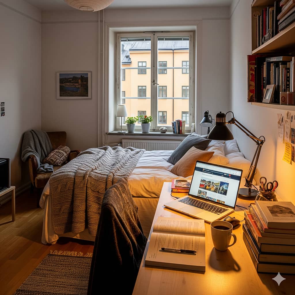 Cozy student apartment in Stockholm